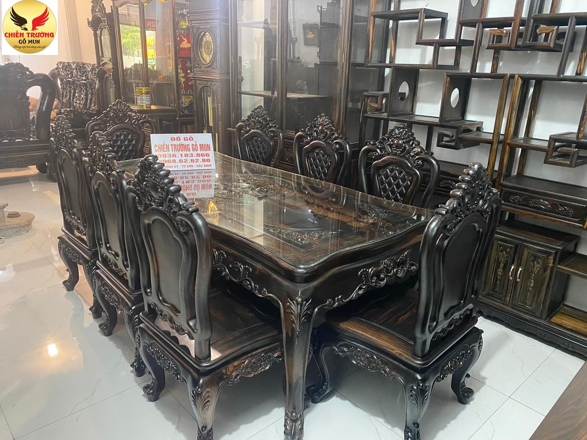 Bàn Ghế Ăn Hoa Lá Tây