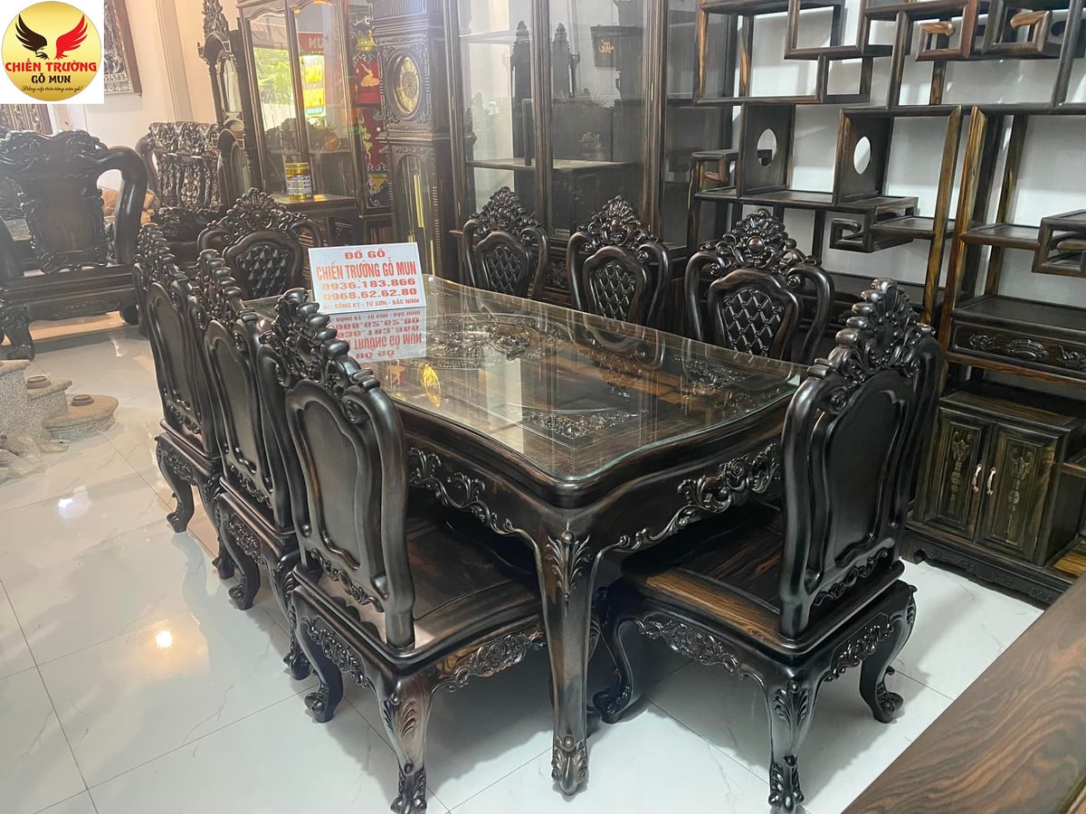 Bàn Ghế Ăn Hoa Lá Tây