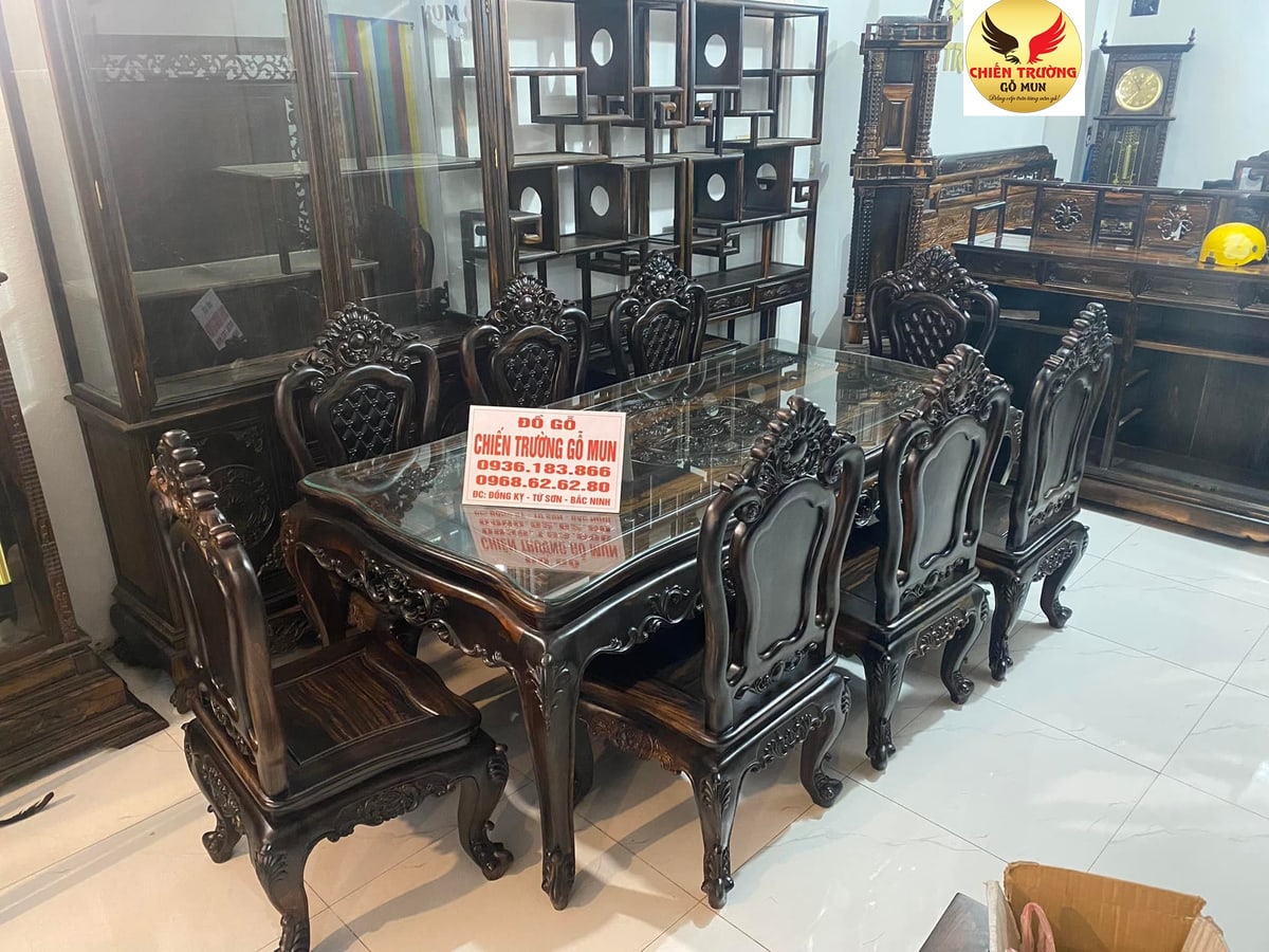 Bàn Ghế Ăn Hoa Lá Tây